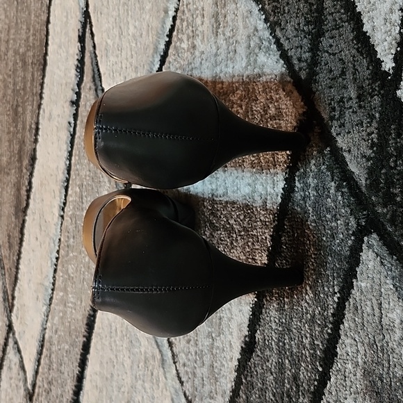 CHESS CITY CLASSIFIED BLACK PEEP-TOE HEEL PUMP STILETTO SHOE SIZE 8.5 - Picture 5 of 12